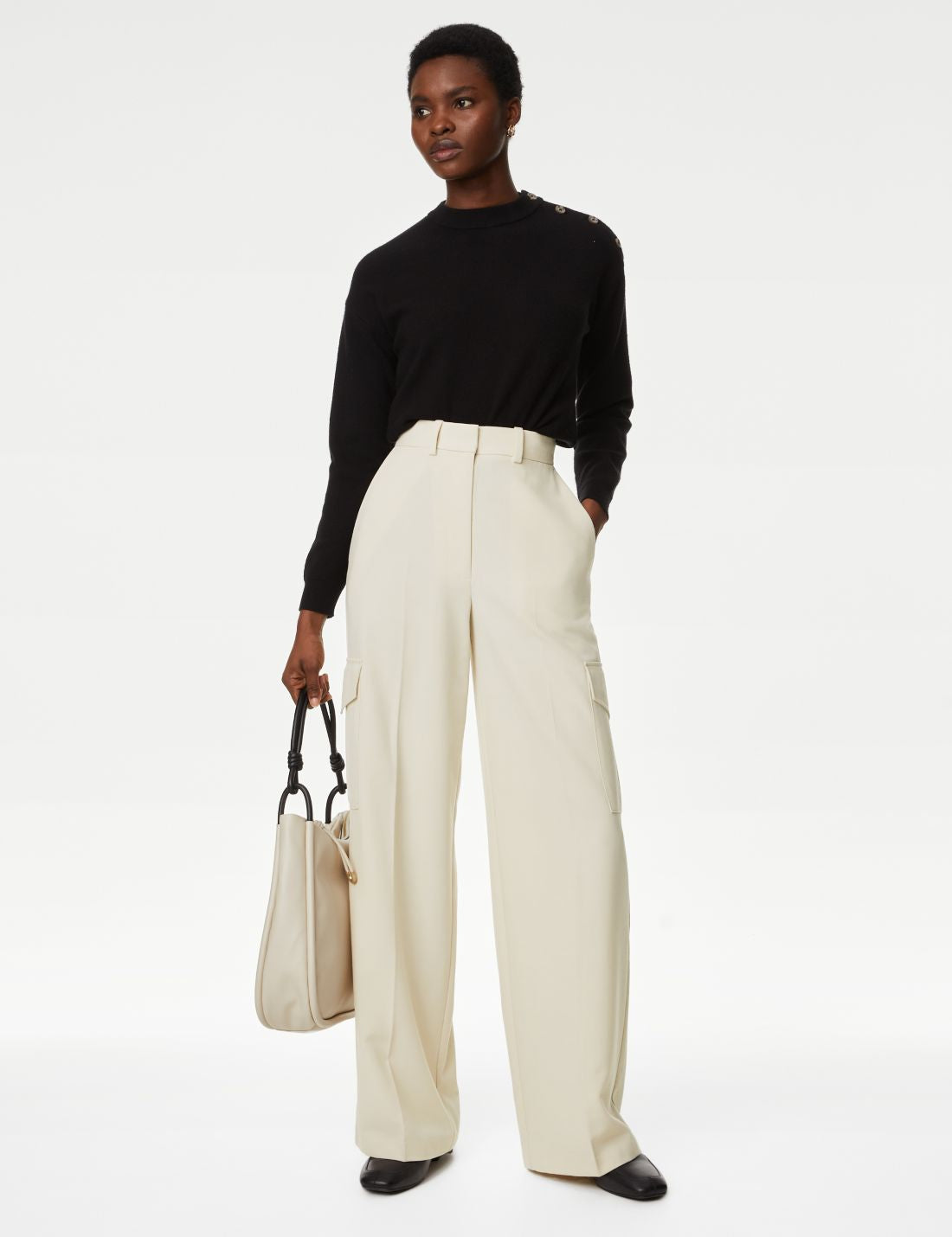 Regular Fit Wide Leg Kargo Pantolon