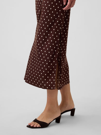Kahverengi Pull-on Maxi Etek