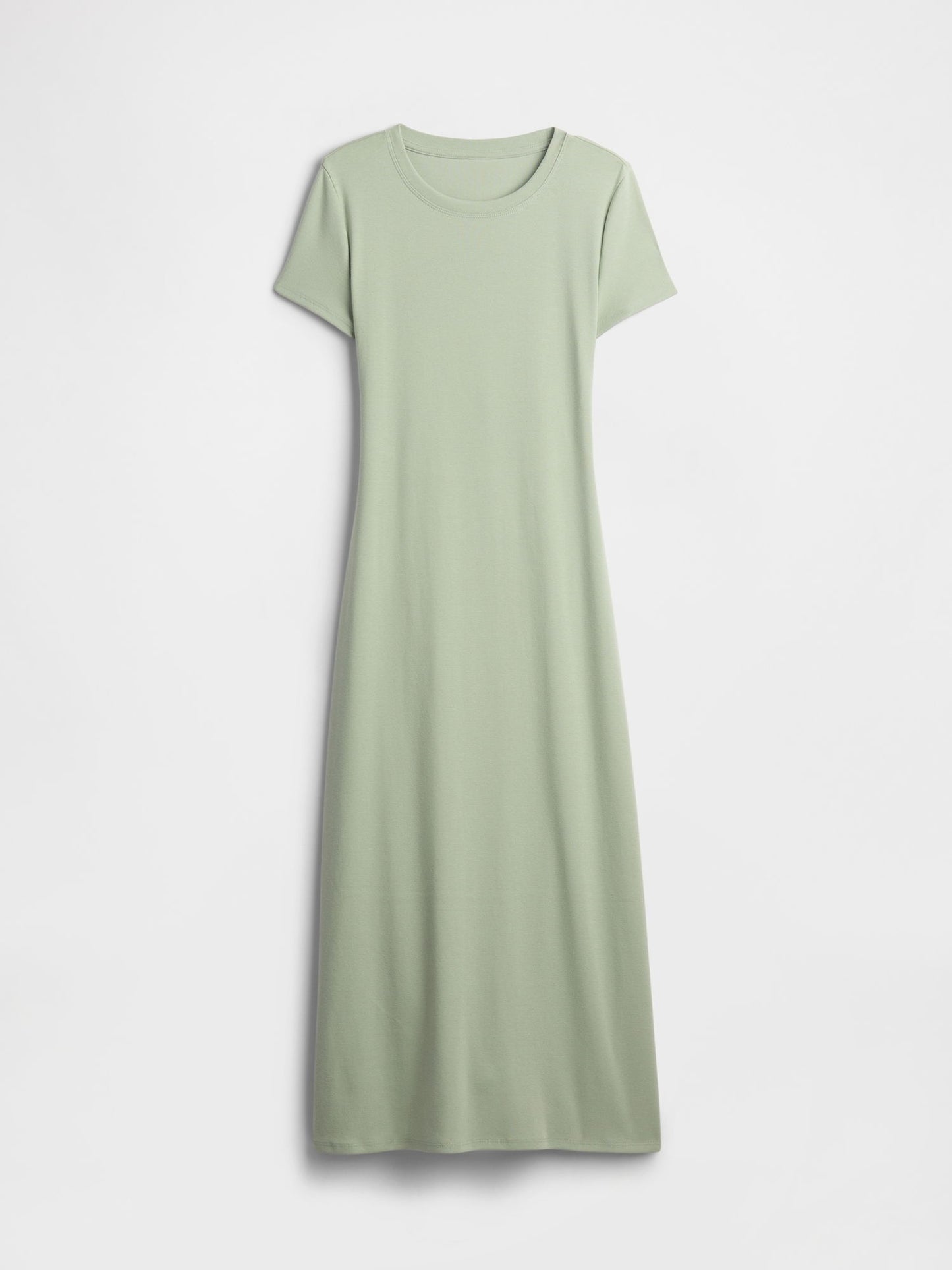 Açık Yeşil Maxi T-shirt Elbise