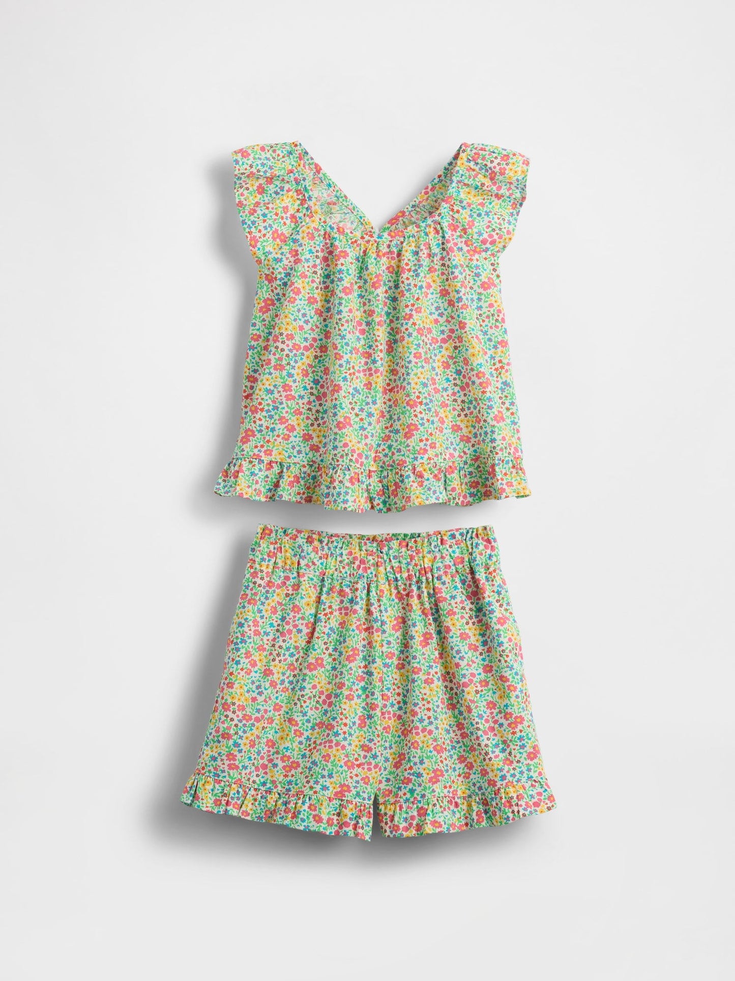Çok Renkli Poplin Fırfırlı Outfit Set