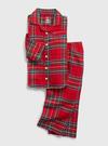 Kırmızı 100% Geri Dönüştürülmüş Ekose Baskılı Pijama Seti