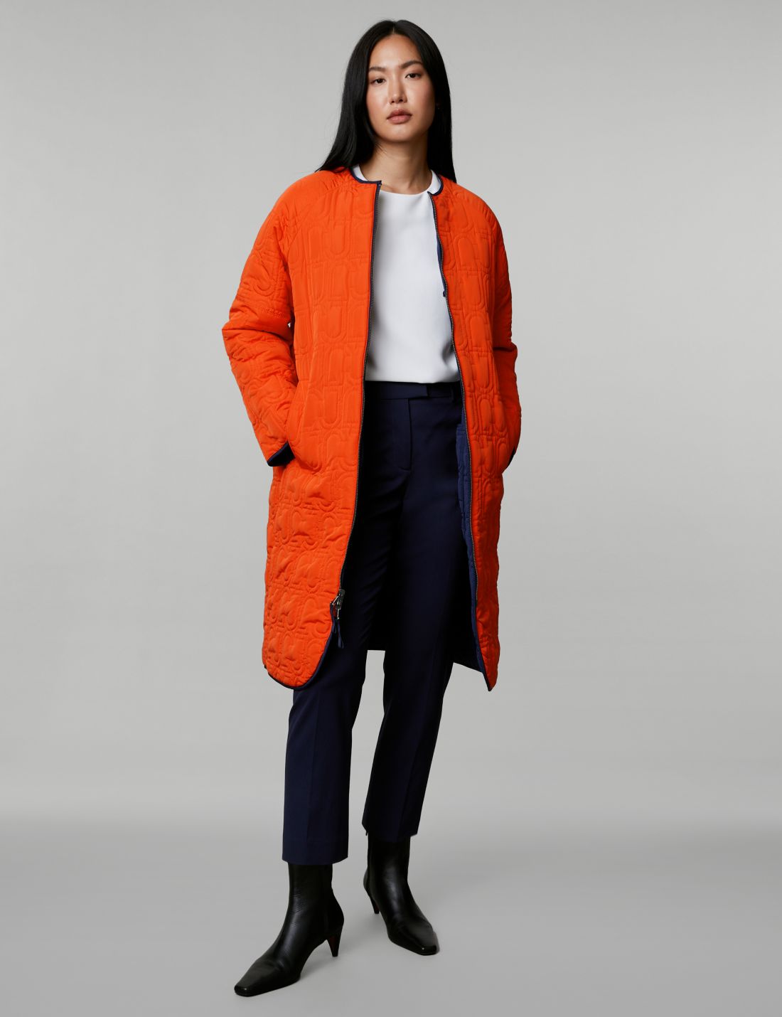 Çift Taraflı Kapitone Puffer Kaban