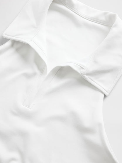 Beyaz Gapfit Power Polo Yaka T-shirt