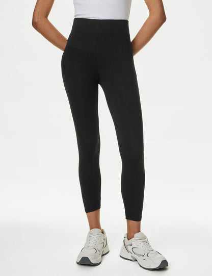 Skinny Fit Yüksek Bel Crop Tayt