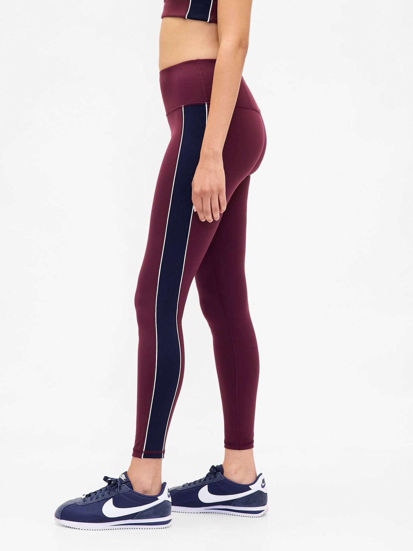 Bordo Gapfit High Rise Power Full Length Stripe Tayt