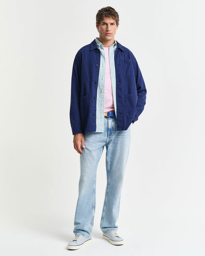 Gant Erkek Yeşil Regular Fit Düğmeli Yaka Çizgili Gömlek