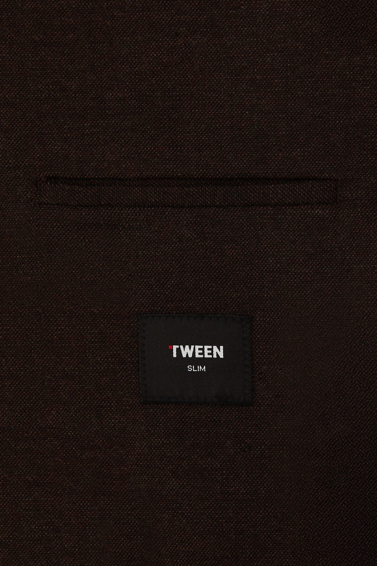 Tween Slim Fit Kahverengi Diyogonal Kumaş Ceket