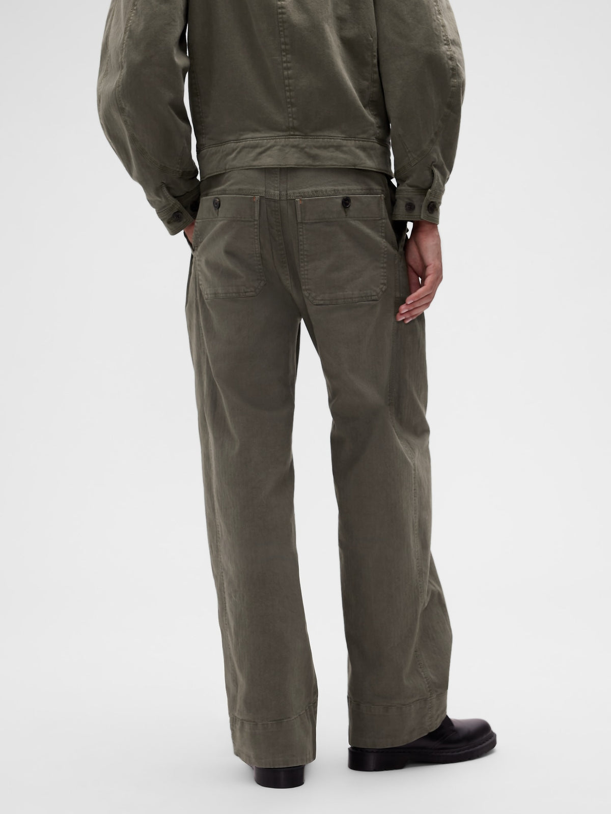 Haki Gapstudio Herringbone Baggy Pantolon