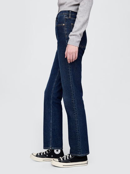 Lacivert High Rise '90s Straight Jean Pantolon