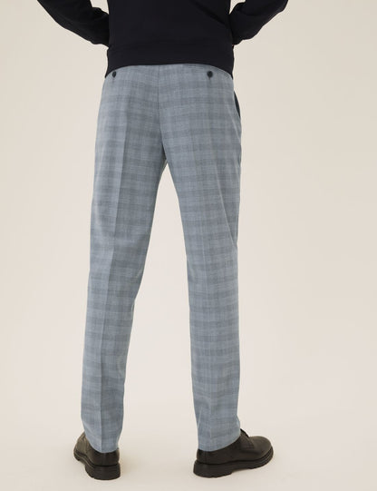 Regular Fit Ekose Desenli Pantolon