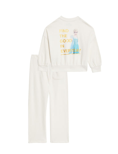 2 Parça Pamuklu Frozen:trade_mark: Jogger Ve T-shirt (2-8 Yaş)