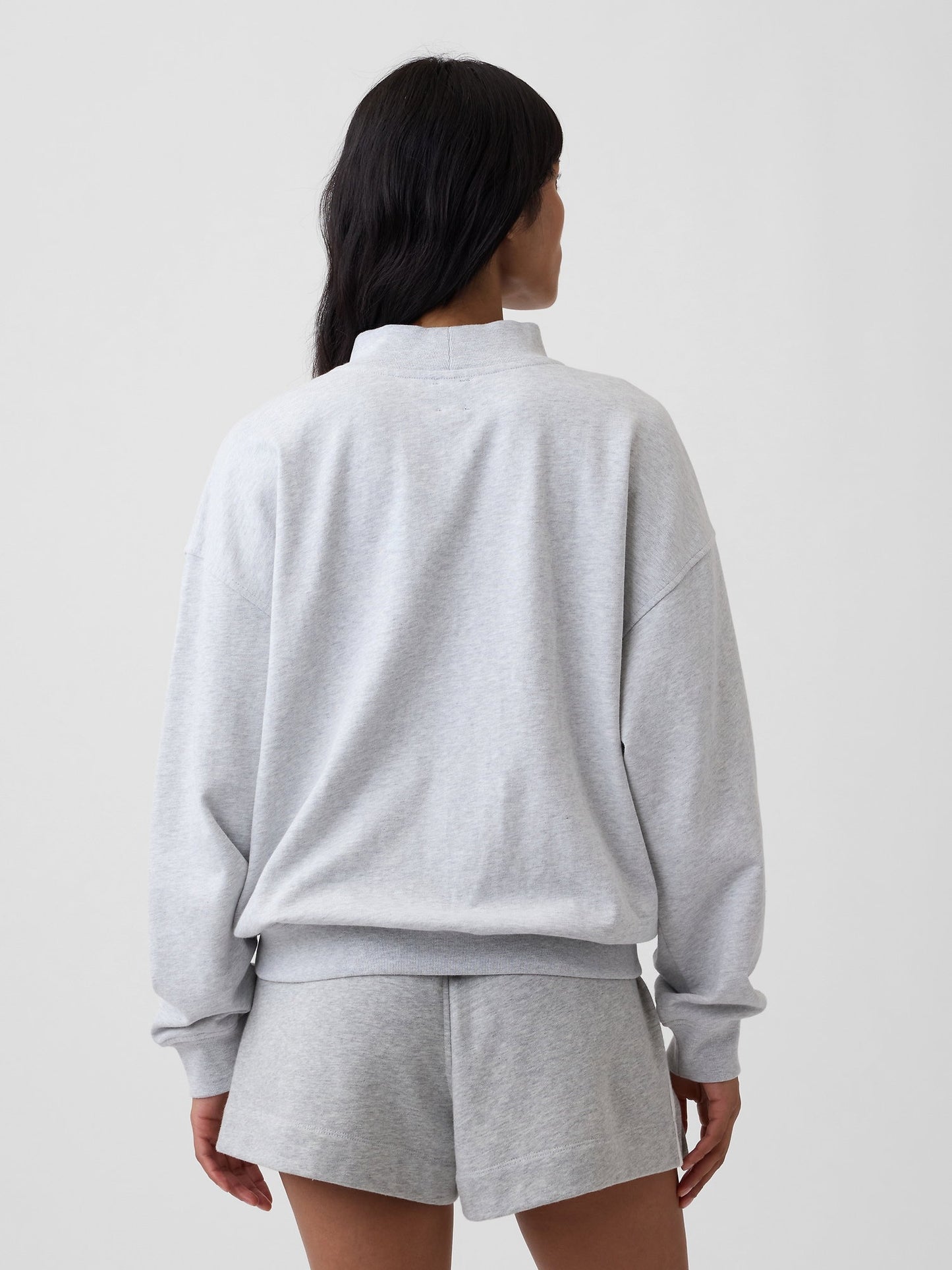 Açık Gri Fransız Havlu Kumaş Brannan Bear Logo Sweatshirt