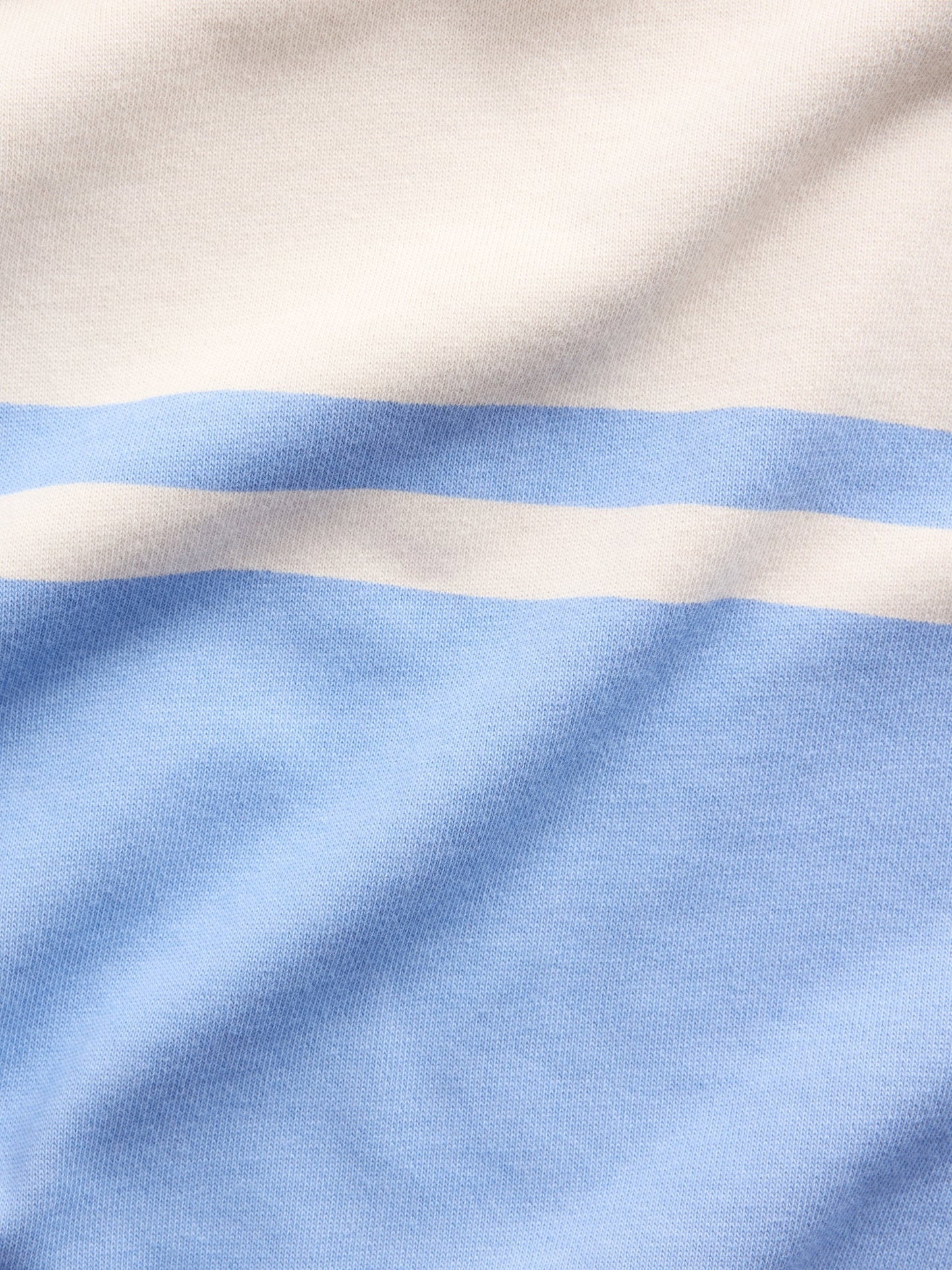 Açık Mavi Fransız Havlu Kumaş Oversized Polo Sweatshirt