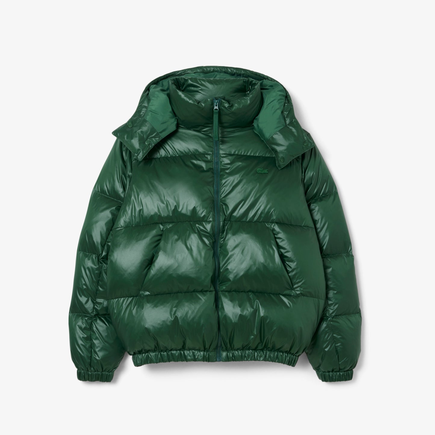 Lacoste Erkek Relaxed Fit Kapüşonlu Yeşil Mont