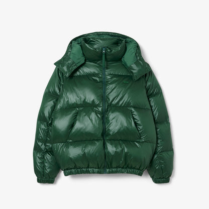 Lacoste Erkek Relaxed Fit Kapüşonlu Yeşil Mont