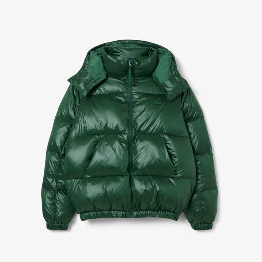 Lacoste Erkek Relaxed Fit Kapüşonlu Yeşil Mont