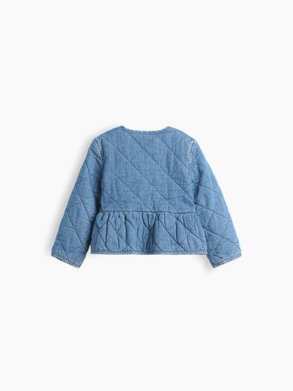Mavi Kapitone Denim Ceket