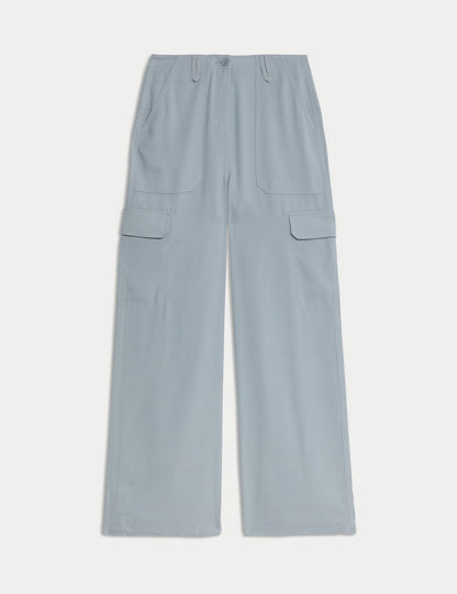 Relaxed Fit Wide Leg Kargo Pantolon