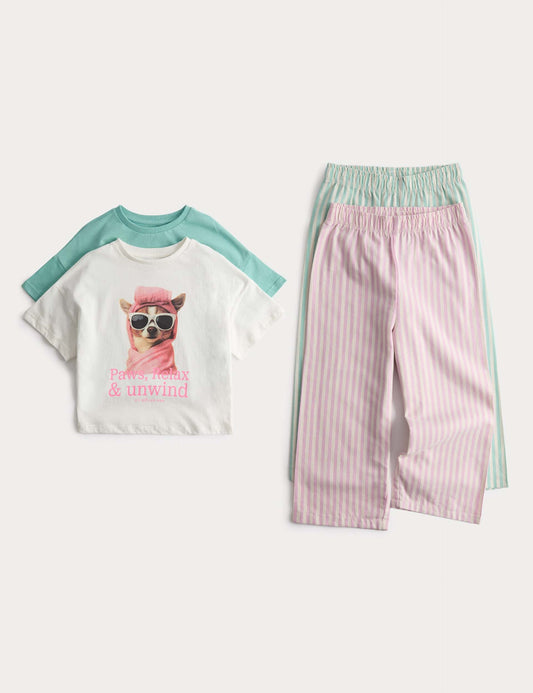 2’li Saf Pamuklu Pijama Takımı (1-8 Yaş)
