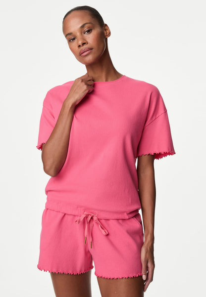 Regular Fit Kısa Kollu Pijama Üstü