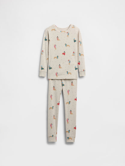 Gri %100 Organik Pamuk Pijama Takımı
