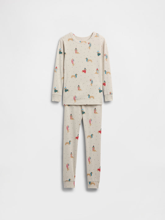 Gri %100 Organik Pamuk Pijama Takımı