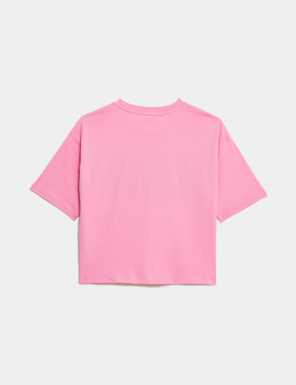 Saf Pamuklu Kısa Kollu T-shirt (6-16 Yaş)