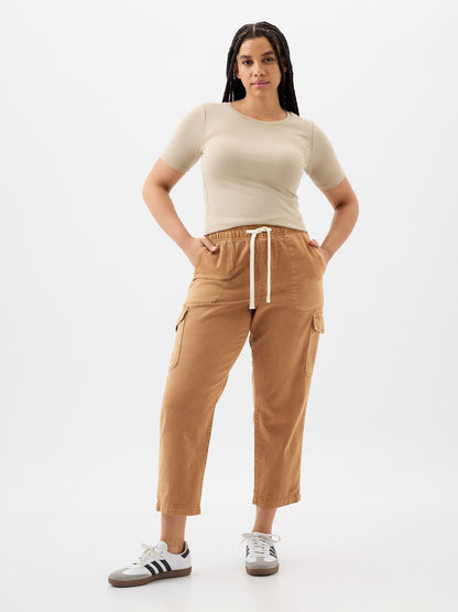 Kahverengi Bağcıklı Ease Kargo Jean Pantolon