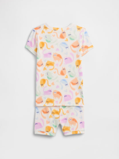 Beyaz %100 Organik Pamuk Pijama Takımı