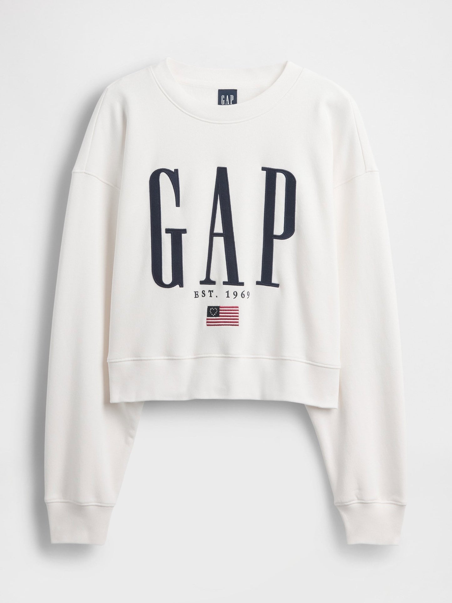 Beyaz Vintagesoft Oversized Gap Logo Sweatshirt