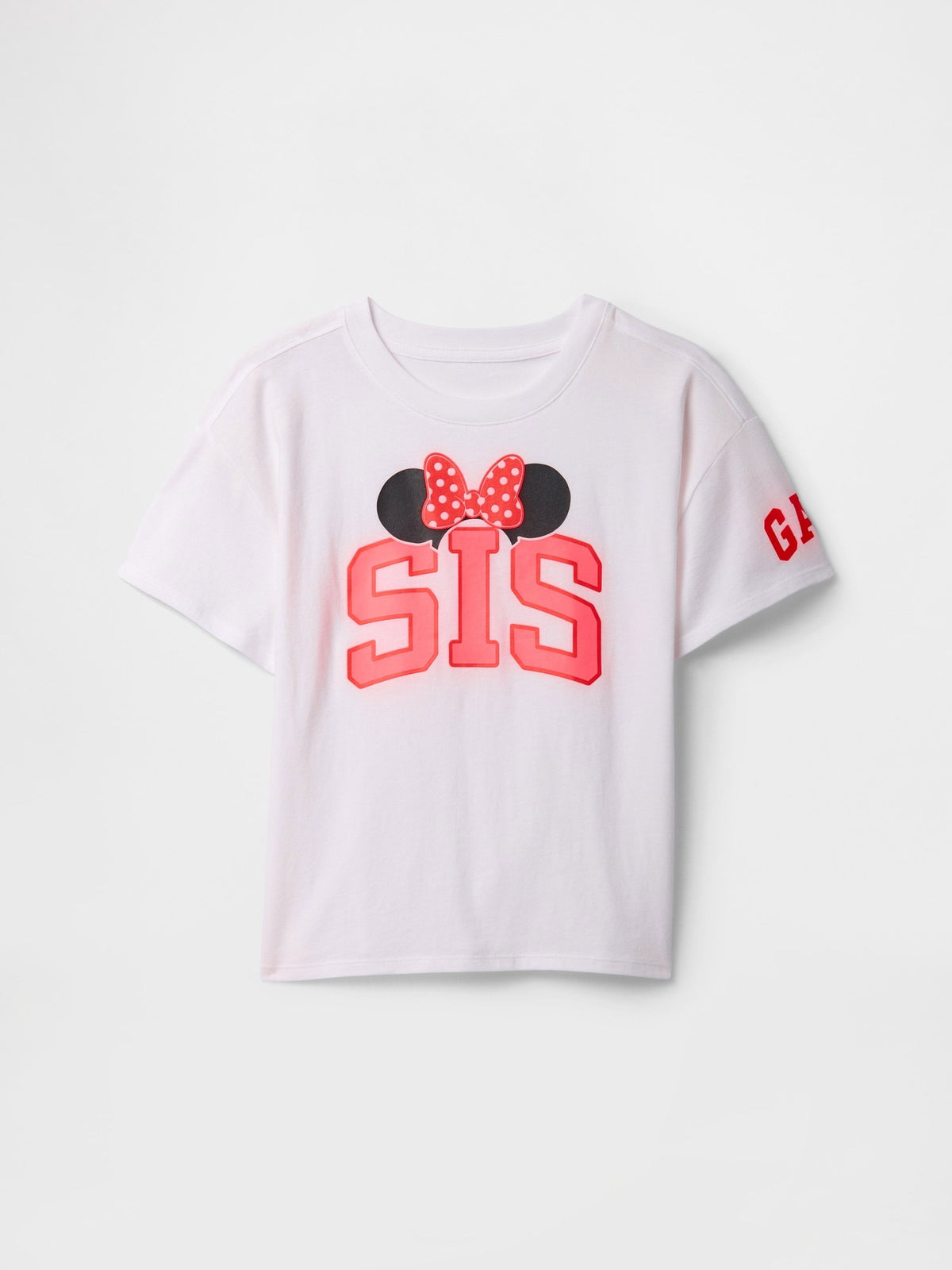 Beyaz Gap × Disney Oversized Grafik T-shirt