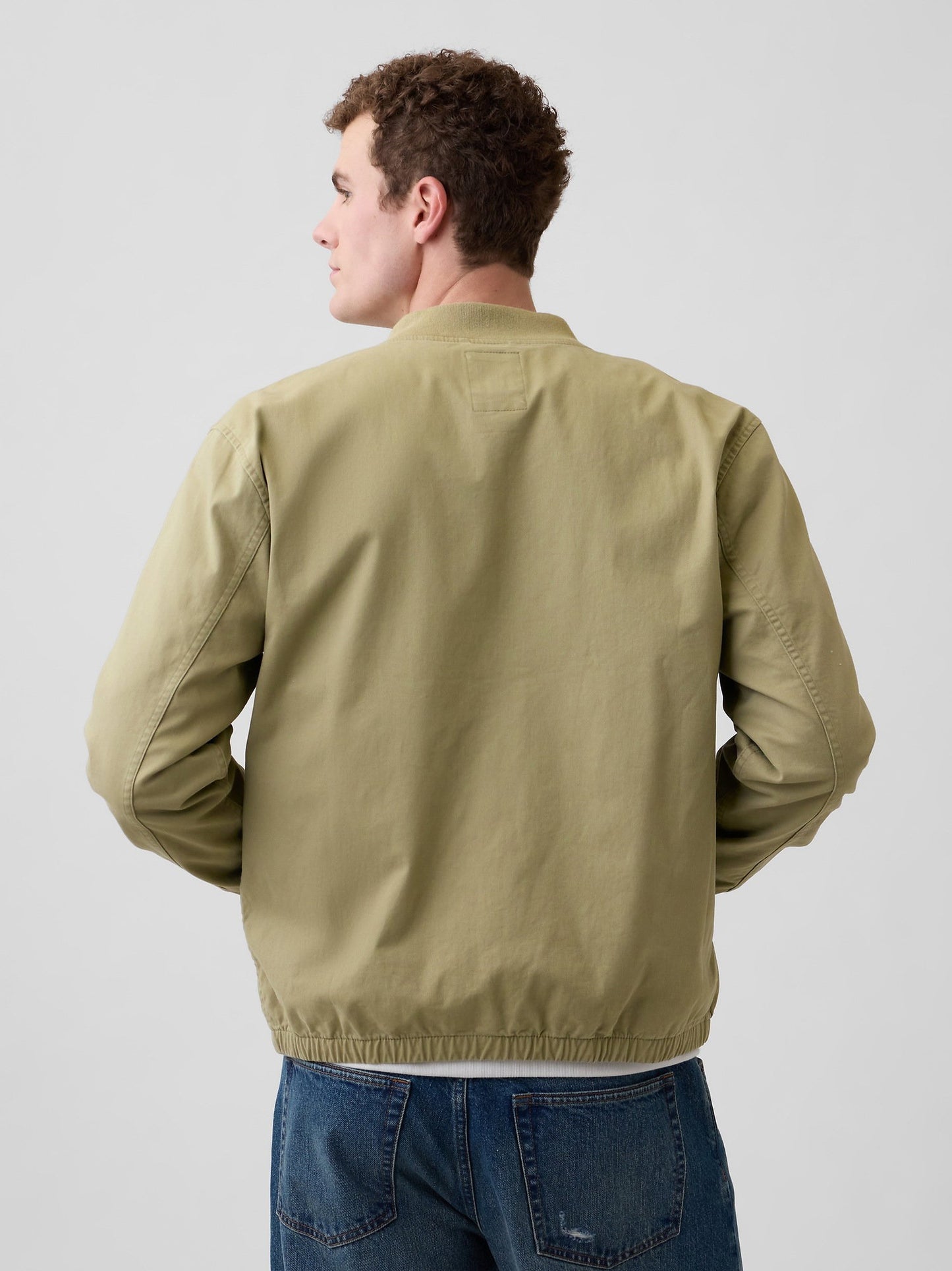 Açık Yeşil Relaxed Bomber Ceket