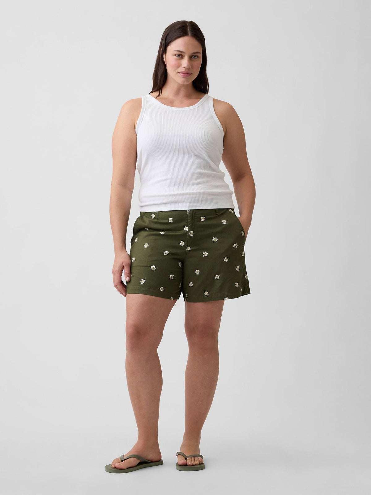 Haki 5 Mid Rise Downtown Khaki Şort