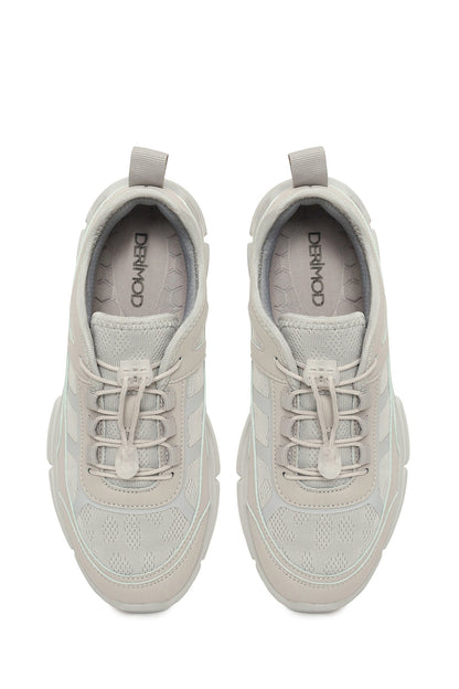Kadın Gri Bağcıklı Kalın Tabanlı Sneaker