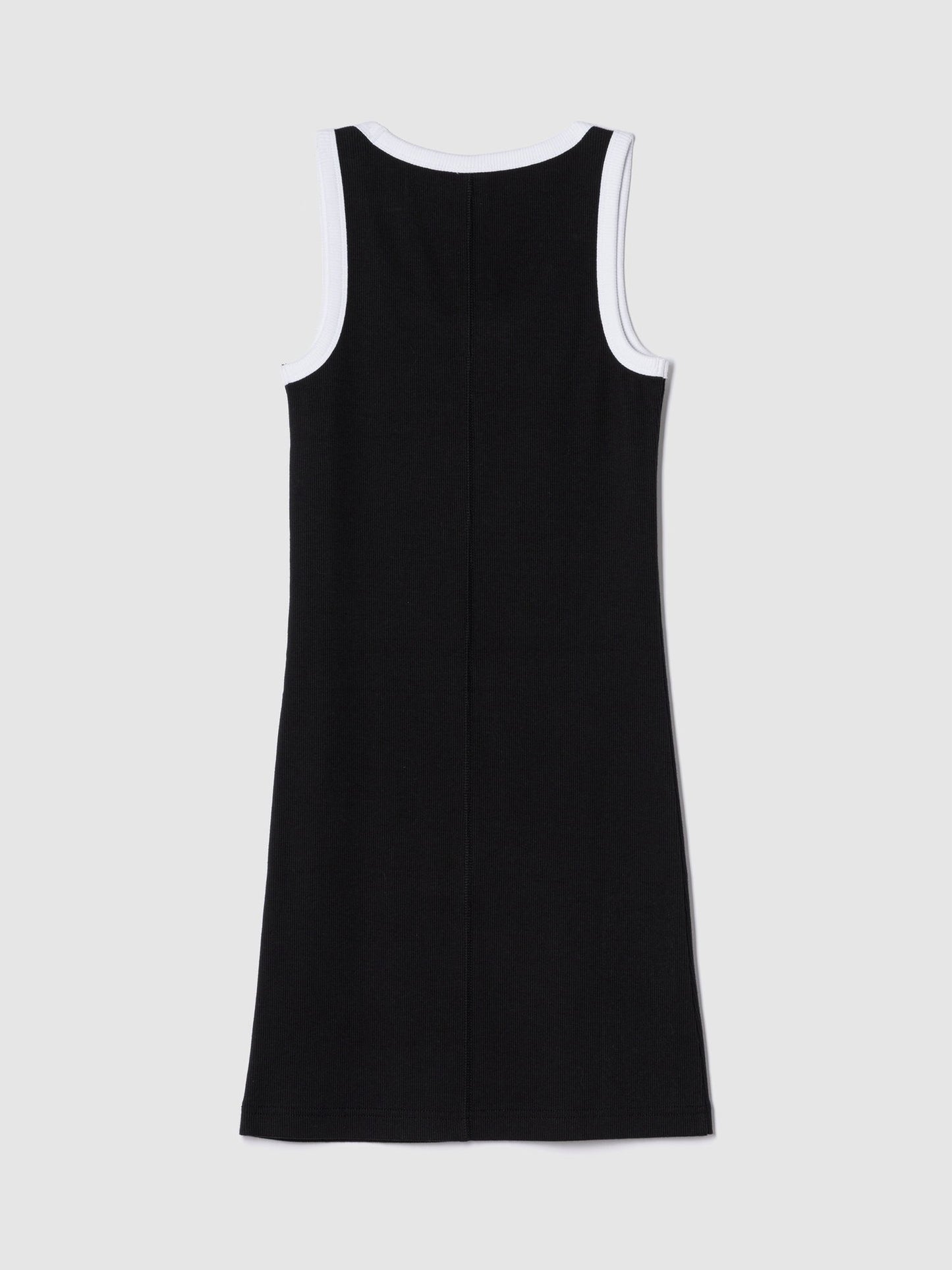 Siyah Logo Fitilli Tank Mini Elbise