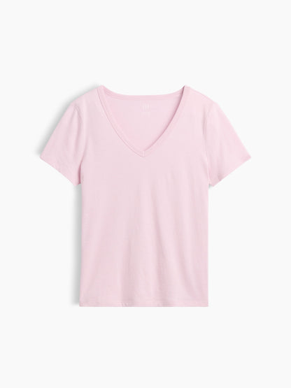 Açık Pembe Favorite V-yaka T-shirt
