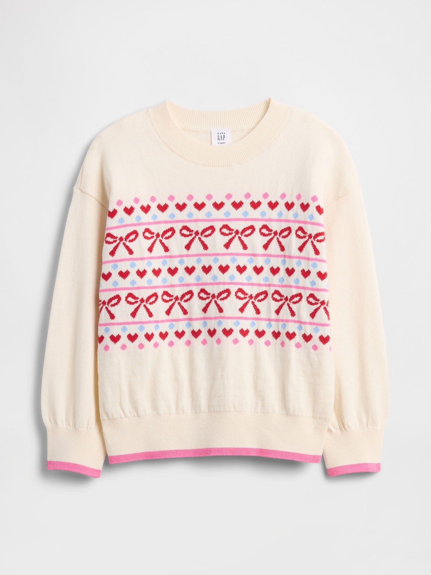 Açık Pembe Babygap Intarsia Kazak