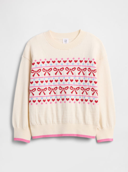 Açık Pembe Babygap Intarsia Kazak