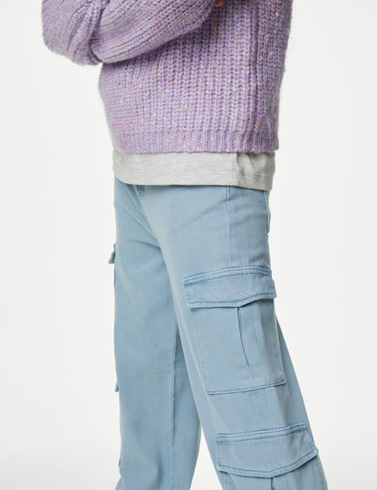 Straight Denim Kargo Jean (6-16 Yaş)