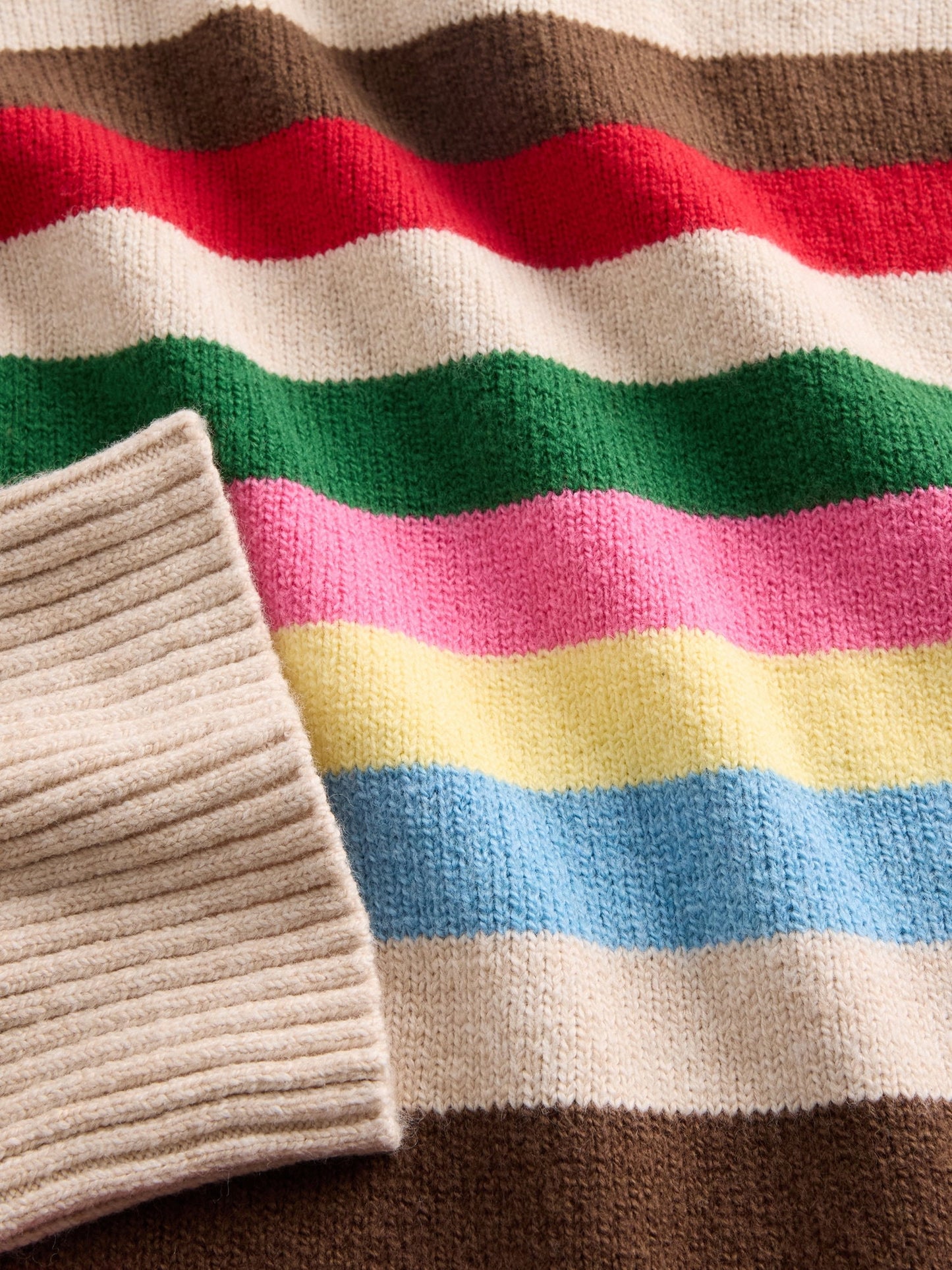 Çok Renkli Cashsoft Relaxed Bisiklet Yaka Tunik Kazak