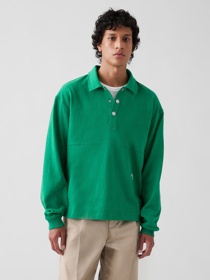 Yeşil Gap × Malbon Oversized Polo T-shirt