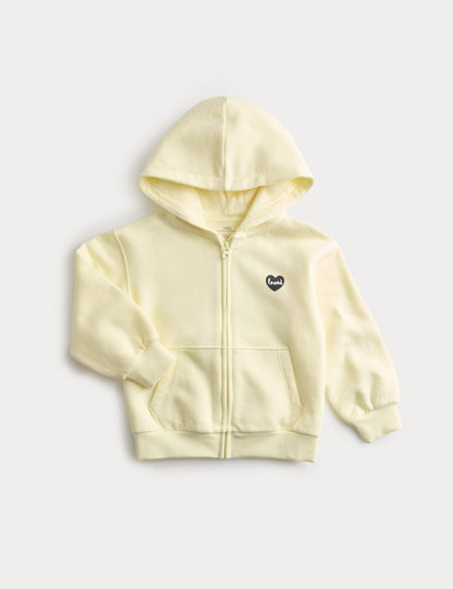 Pamuk Karışımlı Loved Kapüşonlu Sweatshirt (2–8 Yaş)