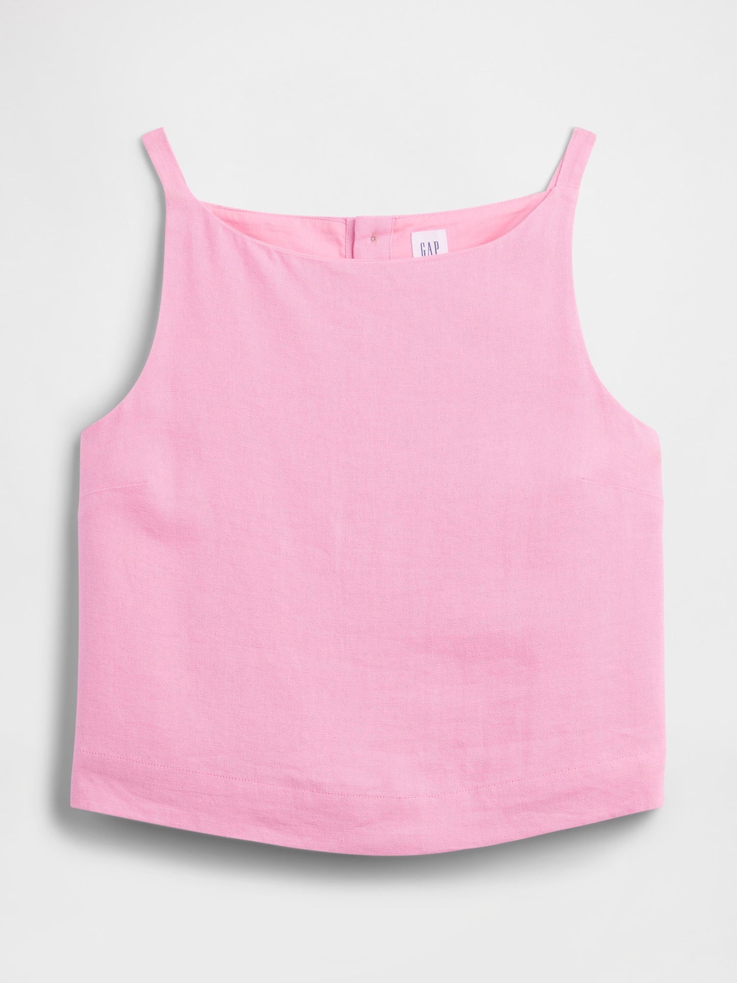 Açık Pembe Keten Karışımı Apron Bluz