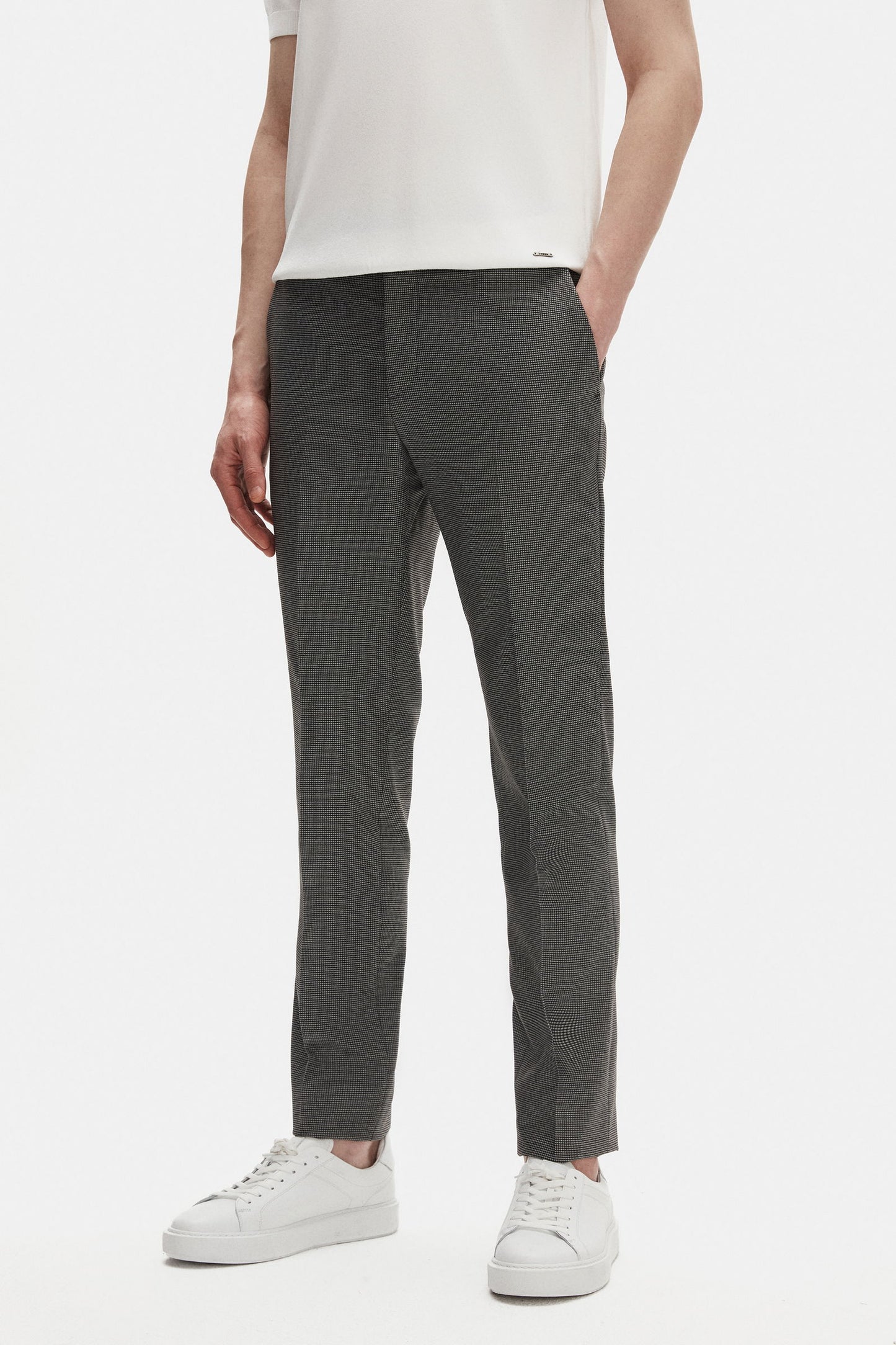 Tween Slim Fit Antrasit Mikro Desen Kumaş Pantolon