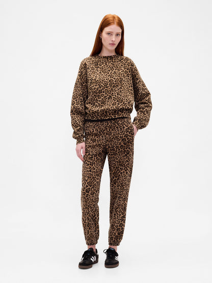 Kahverengi Vintagesoft Bisiklet Yaka Crop Sweatshirt