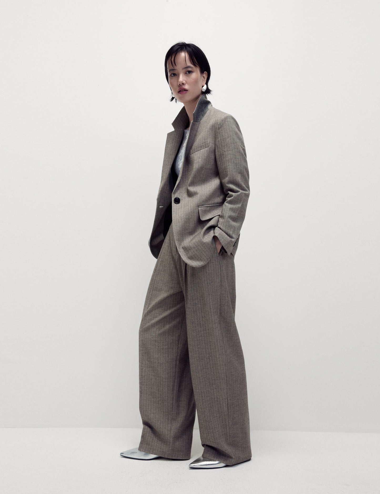 Yüksek Bel Wide Leg Pantolon