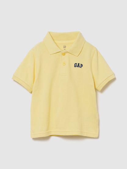 Sarı Logo Pique Polo T-shirt