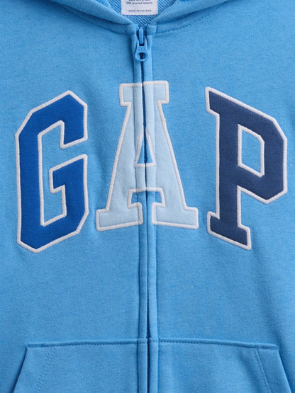 Açık Mavi Gap Logo Fransız Havlu Kumaş Fermuarlı Sweatshirt
