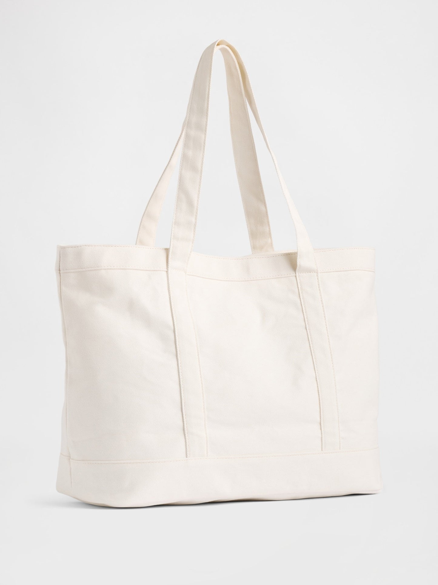 Beyaz Brannan Bear Logo Denim Tote Çanta