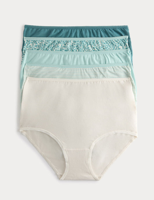5'li Cotton Lycra Full Brief Külot Seti